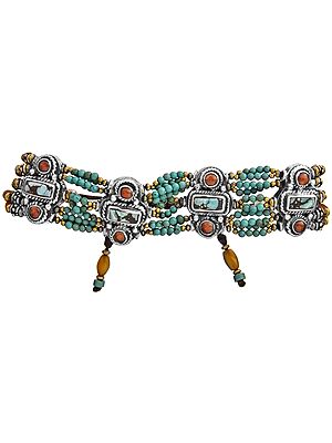 Coral with Turquoise Bracelet