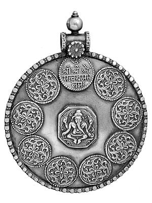 Lord Ganesha Large Pendant with Syllable Mantra