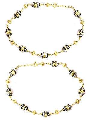 Sterling Gold Plated Anklets (Price Per Pair)