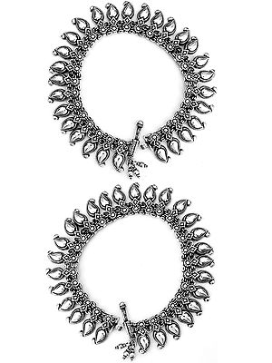 Sterling Paisley Anklets (Price Per Pair)