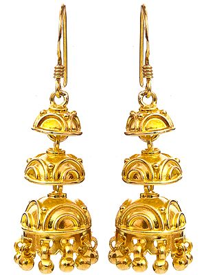Gold Plated Jhumka Earrings