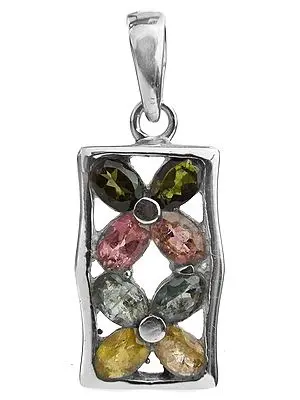 Faceted Tourmaline Pendant (In Mixed Color)