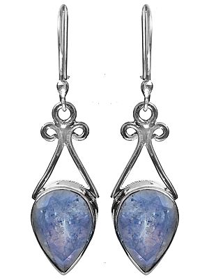Faceted Rainbow Moonstone Earrings