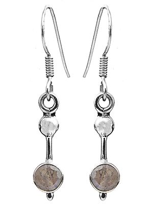 Faceted Rainbow Moonstone Earrings