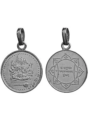 Hanuman Pendant with His Yantra on Reverse (Two Sided Pendant)