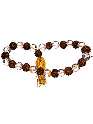 Sphatik Rudraksha Crystal Bracelet