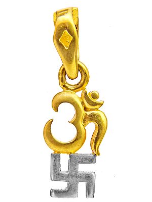 Hindu OM (AUM) Swastika Pendant