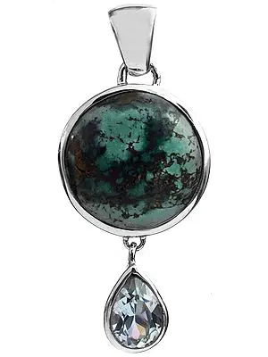 Spider's Web Turquoise Pendant with BT