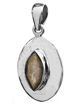 Sterling Silver Pendant with Faceted Gems