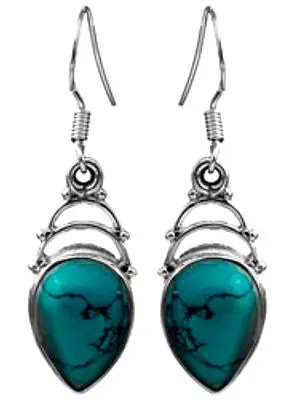 Sterling Earrings with Gems