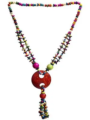 Multi-Color Ethnic  Necklace
