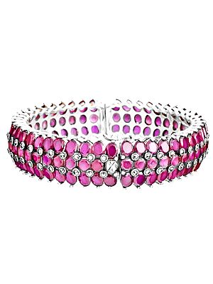 Faceted Ruby Marvel Bangle