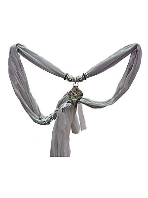 Scarf Necklace with Pendent | Indian Fashion Jewelry
