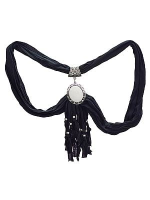 Scarf Necklace with Pendent