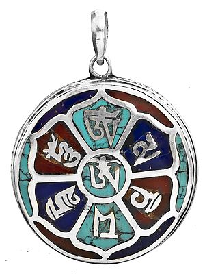 Om Mani Padme Hum Inlay Pendant