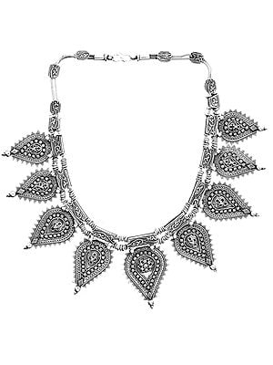 Handcrafted Leaves Necklace (South Indian Temple Jewelry)