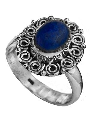 Lapis Lazuli Spiral Ring