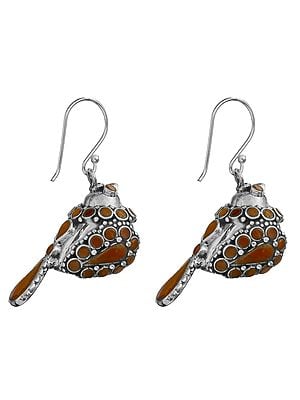 Sparrow With Turquoise Plumage Drop Earrings