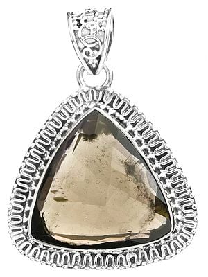Faceted Triangle Pendant with Gems