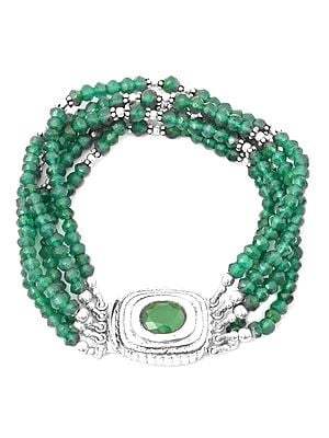 Faceted Five-Strands Rondells Bracelet
