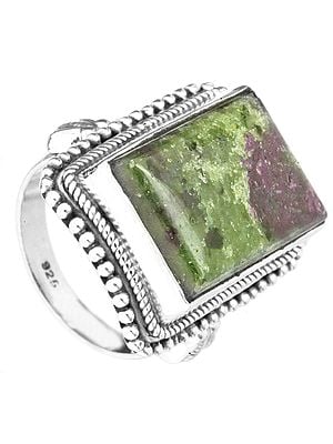 Ruby Zoisite Ring with Granulation