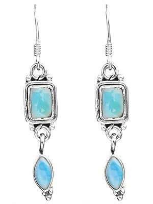 Turquoise Dangle Earrings with Sterling Silver