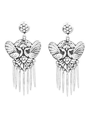 Peacock Spike Chandelier Earrings