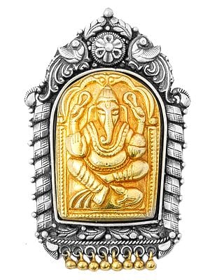 Lord Ganesha Gold Plated Pendant (South Indian Temple Jewelry)