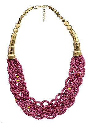 Twisted Beaded Necklace | Indian Fashion Jewelry
