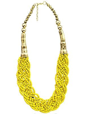 Twisted Beaded Necklace | Indian Fashion Jewelry