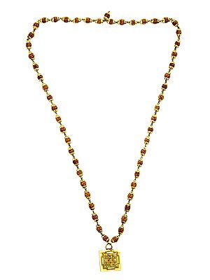 Rudraksha Necklace with Shri Yantra
