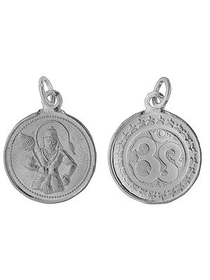 Lord Hanuman Pendant with OM on Reverse (Two Sided Pendant)