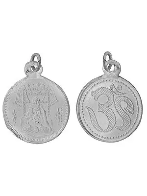 Raghavendrar Pendant with OM on  Reverse (Two Sided Pendant)