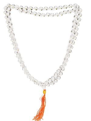 Crystal Mala (Rosary) of 108 Beads for Chanting
