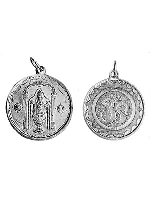 Perumal  Pendant with OM (AUM) on Reverse (Two Sided Pendant)