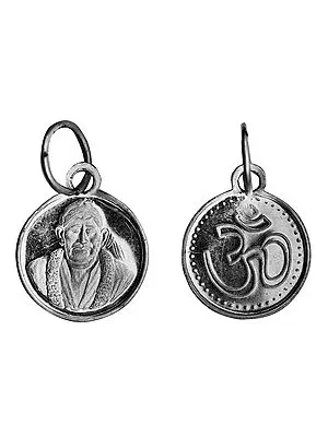 Shirdi Sai Baba Pendant with OM (AUM) on Reverse (Two Sided Pendant)