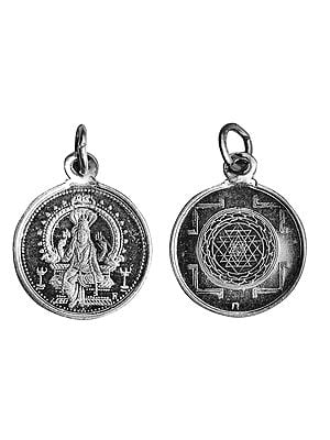 Karumariamman Pendant with Yantra on Reverse (Two Sided Pendant)