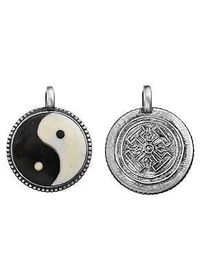 Yin Yang Pendant with Vishva Vajra on Reverse (Made in Nepal)