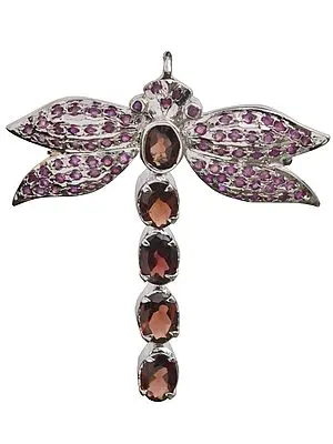 Butterfly Gemstone Brooch Cum Pendant with Ruby