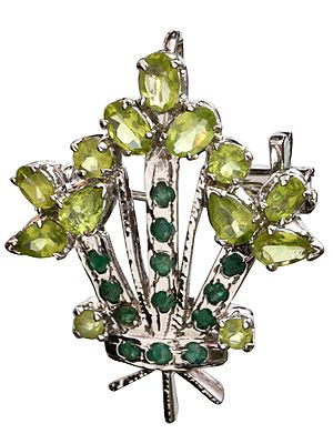 Verdant Springs Emerald and Peridot Brooch-cum-Pendant