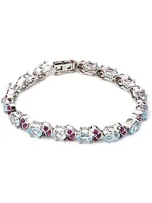 Clustered Rubies Bracelet