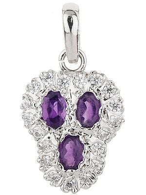 Faceted Gemstones and CZ Pendant