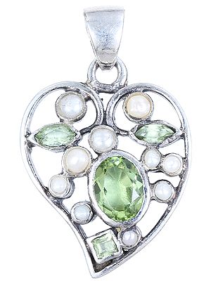 Faceted Opal Leaf Pendant