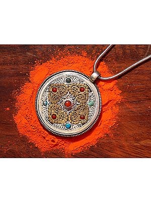 Mandala Pendant With Filigree From Nepal