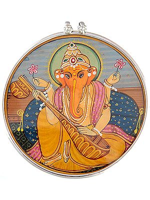 Lord Ganesha Playing Veena