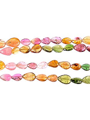Water Melon Tourmaline Straight Drilled Briolette