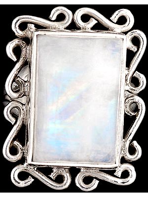 Rainbow Moonstone Ring