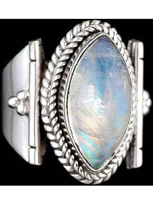 Rainbow Moonstone Ring