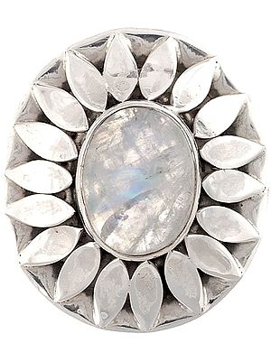 Rainbow Moonstone Ring
