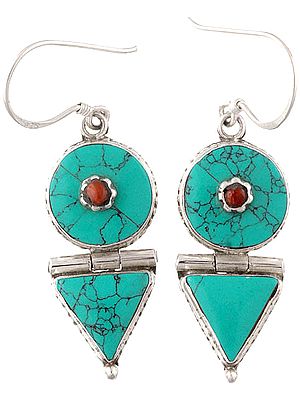 Spider's Web Inlay Earrings